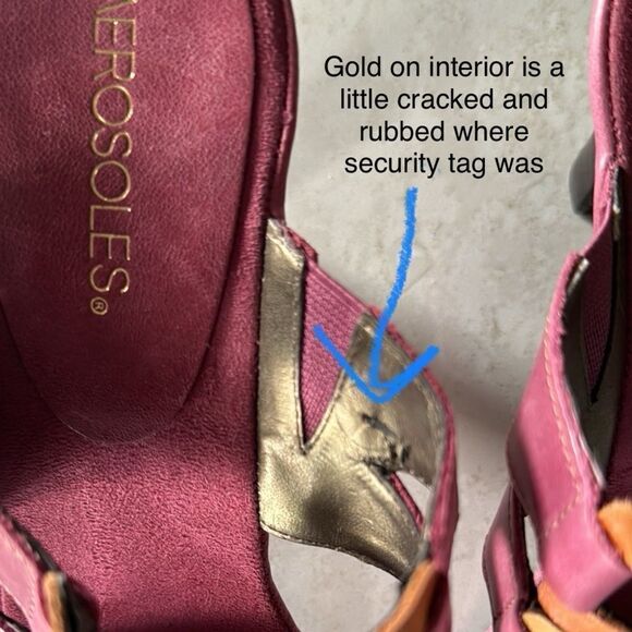 Women's Aerosoles Pink Frothy Open Toe Sandals 10 M - Picture 10 of 11